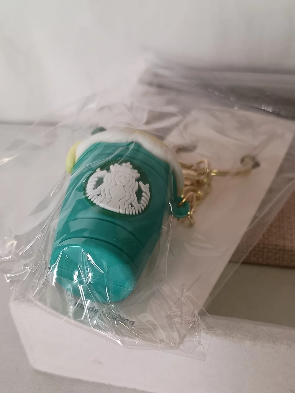 Women's Mini Fashion Keychain Bag Charm Coffee Theme Purse Accessories GREEN